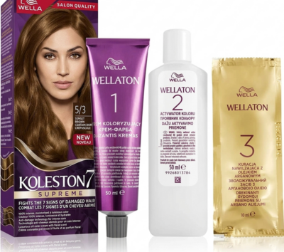 رنگ مو ولا Wella شماره 5.3 (قهوه‌ای روشن طلایی)